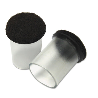 Master Caster® Like New Solutions, Floor Savers, Round, 1.5" Diameter, Clear/Gray, 8/Pack (MAS88451)