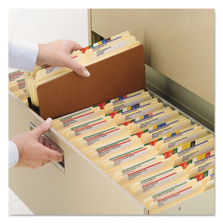 Smead™ Redrope TUFF Pocket Drop-Front File Pockets w/ Fully Lined Gussets, 7" Expansion, Letter Size, Redrope, 5/Box (SMD73395)