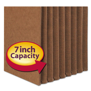 Smead™ Redrope TUFF Pocket Drop-Front File Pockets w/ Fully Lined Gussets, 7" Expansion, Letter Size, Redrope, 5/Box (SMD73395)