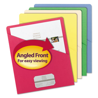 Smead™ Organized Up Slash Jackets, Letter Size, Assorted Colors, 25/Pack (SMD75425)
