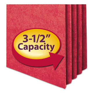 Smead™ Colored File Pockets, 3.5" Expansion, Letter Size, Red (SMD73231)