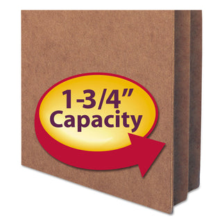 Smead™ Redrope Drop Front File Pockets, 1.75" Expansion, Letter Size, Redrope, 25/Box (SMD73214)