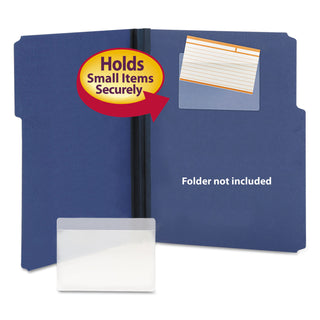 Smead™ Self-Adhesive Poly Pockets, Top Load, 5-5/16 x 3-5/8, Clear, 100/Box (SMD68153)