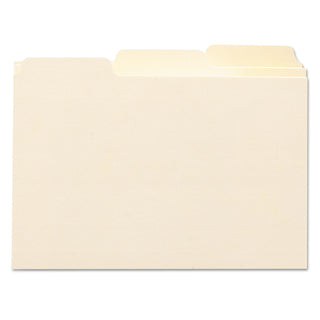 Smead™ Manila Card Guides, 1/3-Cut Top Tab, Blank, 4 x 6, Manila, 100/Box (SMD56030)