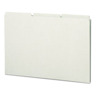 Smead™ Recycled Blank Top Tab File Guides, 1/3-Cut Top Tab, Blank, 8.5 x 14, Green, 50/Box (SMD52334)