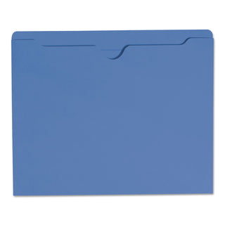 Smead™ Colored File Jackets with Reinforced Double-Ply Tab, Straight Tab, Letter Size, Blue, 100/Box (SMD75502)