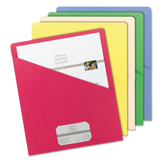 Smead™ Organized Up Slash Jackets, Letter Size, Assorted Colors, 25/Pack (SMD75425)