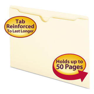 Smead™ Manila File Jackets, 2-Ply Straight Tab, Legal Size, Manila, 100/Box (SMD76500)