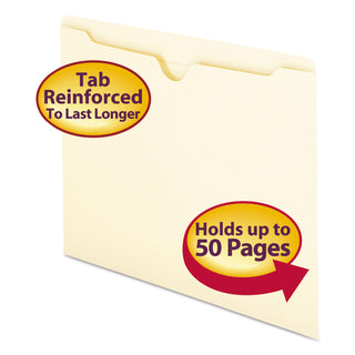 Smead™ Manila File Jackets, 2-Ply Straight Tab, Letter Size, Manila, 100/Box (SMD75500)