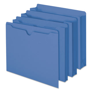 Smead™ Colored File Jackets with Reinforced Double-Ply Tab, Straight Tab, Letter Size, Blue, 100/Box (SMD75502)