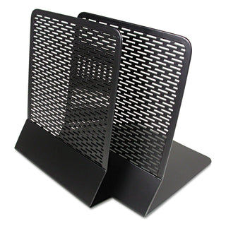 Artistic® Urban Collection Punched Metal Bookends, 6 1/2 x 6 1/2 x 5 1/2, Black (AOPART20008)