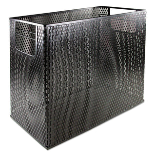 Artistic® Urban Collection Punched Metal Desktop File, 1 Section, Letter to Legal Size Files, 13" x 5.75" x 10.75", Black (AOPART20010)