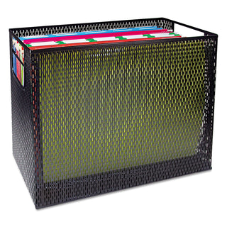 Artistic® Urban Collection Punched Metal Desktop File, 1 Section, Letter to Legal Size Files, 13" x 5.75" x 10.75", Black (AOPART20010)