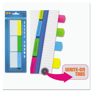 Redi-Tag® Write-On Index Tabs, 1/5-Cut Tabs, Assorted Colors, 2" Wide, 48/Pack (RTG33248)