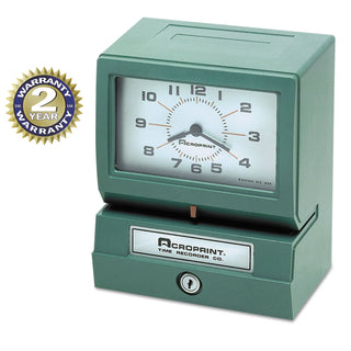 Acroprint® Model 150 Analog Automatic Print Time Clock with Month/Date/0-23 Hours/Minutes (ACP150QR4)