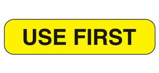 Indeed Pre-Printed Label Auxiliary Label Yellow Paper Use First Black Quality Control Label 3/8 X 1-5/8 Inch (810705_PK)