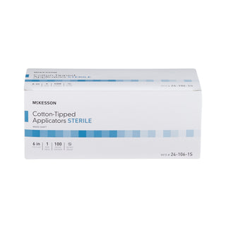 McKesson Swabstick Cotton Tip Wood Shaft 6 Inch Sterile 1 per Pack (999736_PK)