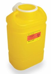 BD™ Chemotherapy Waste Container Yellow Base 12 H X 10-1/2 W X 7-1/2 D Inch Vertical Entry 3 Gallon (736234_EA)
