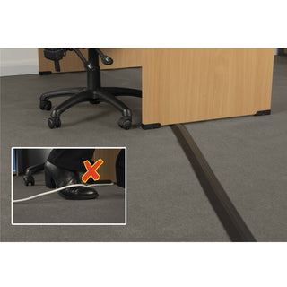 D-Line® Medium-Duty Floor Cable Cover, 2.75 x 0.5 x 6 ft, Black (DLNFC68B)