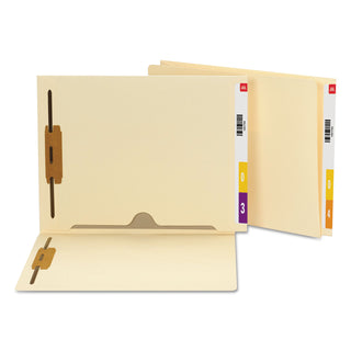 Smead™ Heavyweight Manila End Tab Pocket Folders with Two Fasteners, Straight Tab, Letter Size, 50/Box (SMD34101)