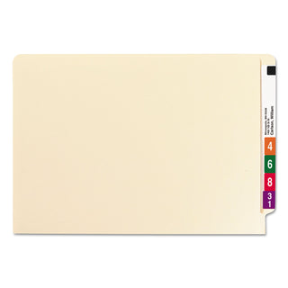 Smead™ Manila End Tab 1-Fastener Folders with Reinforced Tabs, 0.75" Expansion, Straight Tab, Legal Size, 11 pt. Manila, 50/Box (SMD37110)