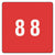 Smead™ Numerical End Tab File Folder Labels, 8, 1.5 x 1.5, Red, 250/Roll (SMD67428)