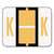 Smead™ A-Z Color-Coded End Tab Filing Labels, K, 1 x 1.25, White, 500/Roll (SMD67081)