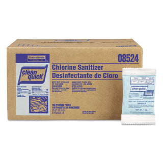 Clean Quick® Professional Powder Chlorinated Sanitizer, 1 oz. Packet, 100/Case (02584PG)
