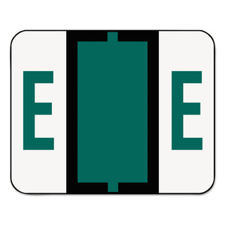 Smead™ A-Z Color-Coded End Tab Filing Labels, E, 1 x 1.25, White, 500/Roll (SMD67075)