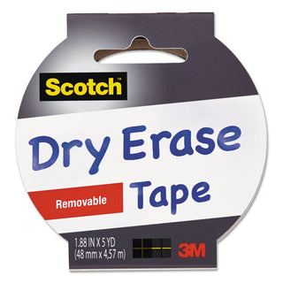 Scotch® Dry Erase Tape, 3" Core, 1.88" x 5 yds, White (MMM1905RDEWHT)