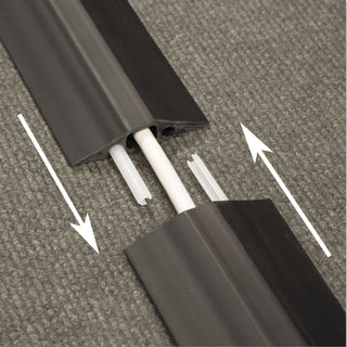D-Line® Medium-Duty Floor Cable Cover, 2.75 x 0.5 x 6 ft, Black (DLNFC68B)