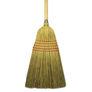 Boardwalk® Corn/Fiber Brooms, Corn/Yucca Bristles, 53.5" Overall Length, Natural, 6/Carton (BR10004BW)