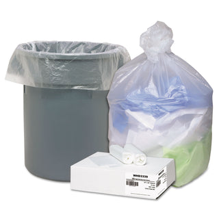 Ultra Plus® Can Liners, 33 gal, 11 microns, 33" x 40", Natural, 100/Carton (WBIWHD3339)