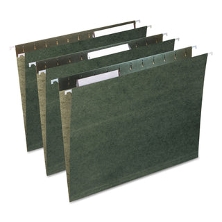 Smead™ Poly Index Tabs and Inserts For Hanging File Folders, 1/3-Cut Tabs, White/Clear, 3.5" Wide, 25/Pack (SMD64615)