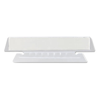 Smead™ Poly Index Tabs and Inserts For Hanging File Folders, 1/3-Cut Tabs, White/Clear, 3.5" Wide, 25/Pack (SMD64615)