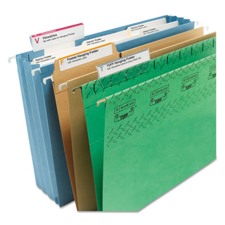 Smead™ Viewables Hanging Folder Tab and Label Bulk Pack Refill, 1/3-Cut Tabs, Assorted Colors, 3.5" Wide, 100/Box (SMD64910)