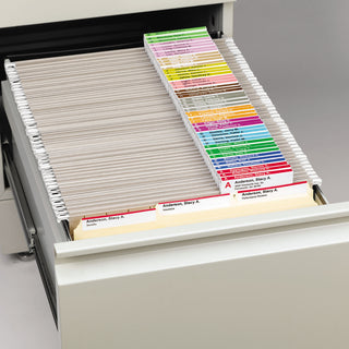 Smead™ Viewables Hanging Folder Tab and Label Bulk Pack Refill, 1/3-Cut Tabs, Assorted Colors, 3.5" Wide, 100/Box (SMD64910)