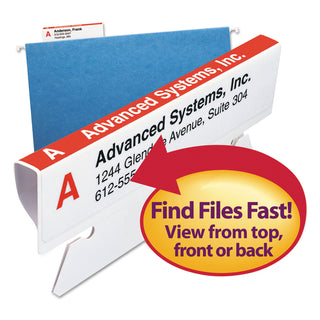 Smead™ Viewables Hanging Folder Tab and Label Bulk Pack Refill, 1/3-Cut Tabs, Assorted Colors, 3.5" Wide, 100/Box (SMD64910)