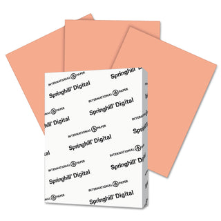 Springhill® Digital Index Color Card Stock, 90lb, 8.5 x 11, Salmon, 250/Pack (SGH085100)