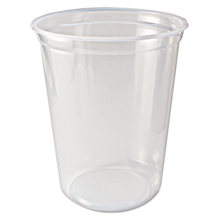 Fabri-Kal® Microwavable Deli Containers, 32 oz, 4.6 Diameter x 5.6 h, Clear, Plastic, 500/Carton (FABPK32T-C)