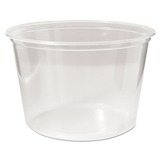Fabri-Kal® Microwavable Deli Containers, 16 oz, 4.6 Diameter x 3 h, Clear, Plastic, 500/Carton (FABPK16S-C)