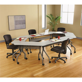 Iceberg OfficeWorks Mobile Training Table, 60w x 18d x 29h, Gray/Charcoal (ICE68057)