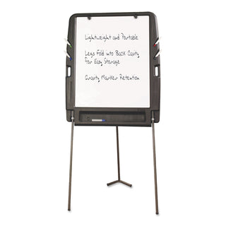 Iceberg Portable Flipchart Easel With Dry Erase Surface, Resin, 35 x 30 x 73, Charcoal (ICE30227)