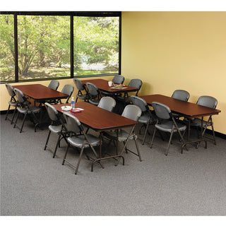 Iceberg Premium Wood Laminate Folding Table, Rectangular, 72w x 30d x 29h, Mahogany (ICE55224)