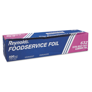 Reynolds® Extra Heavy-Duty Aluminum Foil Roll, 18" x 500 ft, Silver (632REYN)