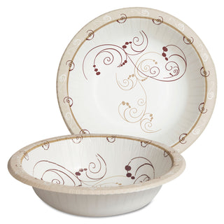 SOLO® Symphony Paper Dinnerware, Heavyweight Bowl, 12oz, Tan, 125/Pack (SLOHB12J8001PK)