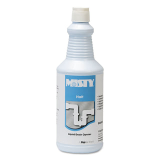Misty® Halt Liquid Drain Opener, 32oz Bottle, 12/Carton (AMR1003698)