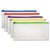 Pendaflex® Poly Zip Envelope, Zipper Closure, Assorted, 10.13" x 5.13", 5/Pack (GLW85293)