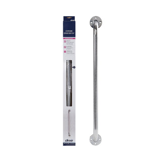 drive™ Wall Grab Bar Chrome Finish Knurled Steel (839763_BX)