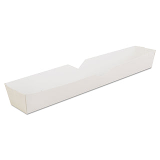 SCT® Footlong Hot Dog Tray, 10.25 x 1.5 x 1.25, White, Paper, 500/Carton (SCH0711)